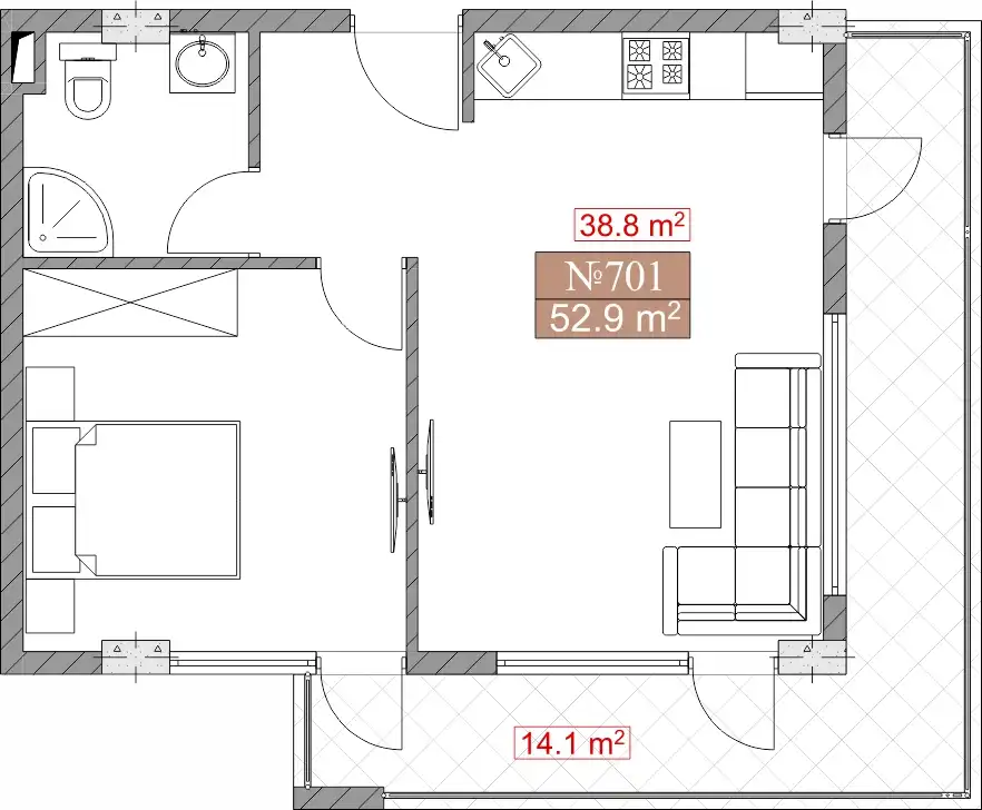 2-комнатная квартира рядом с морем в Гонио, Батуми — Olive House