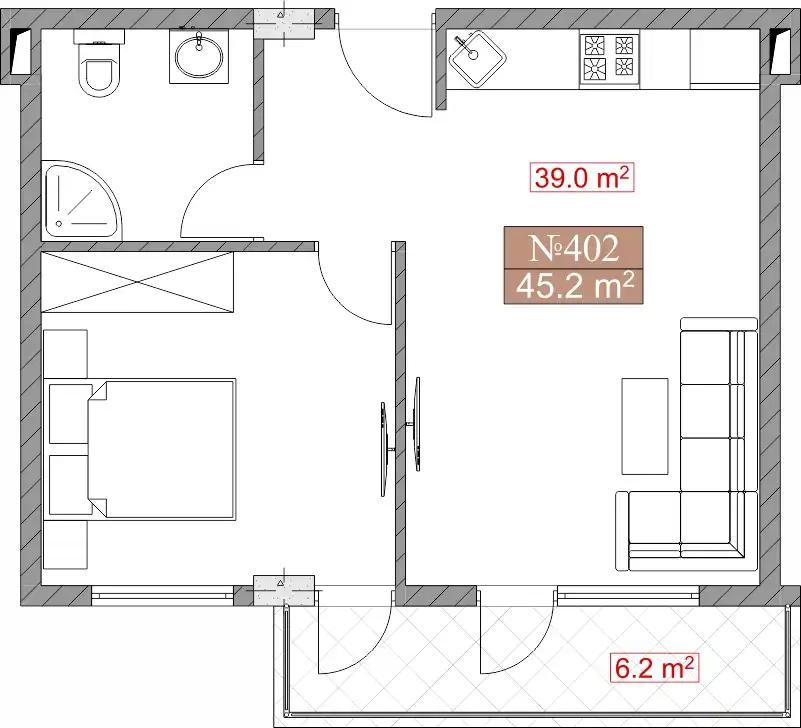 2-комнатная квартира рядом с морем в Гонио, Батуми — Olive House